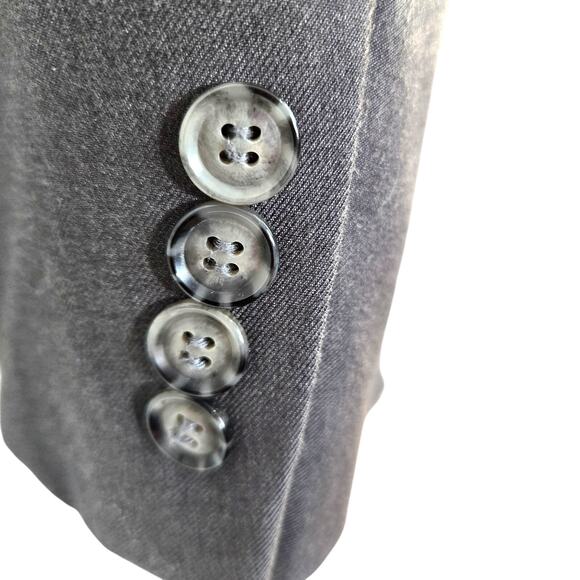 Lineage Men's Blazer 46R 46 Regular Gray Sport Coat XL Suit Jacket 3 Buttons - Picture 4 of 9